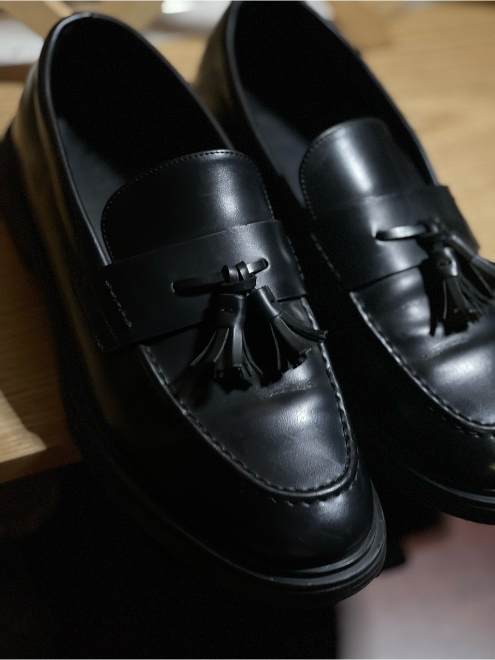 Zara Genuine Leather Loafers/ Men's US Sz 11 Dress Shoe - Picture 5 of 15